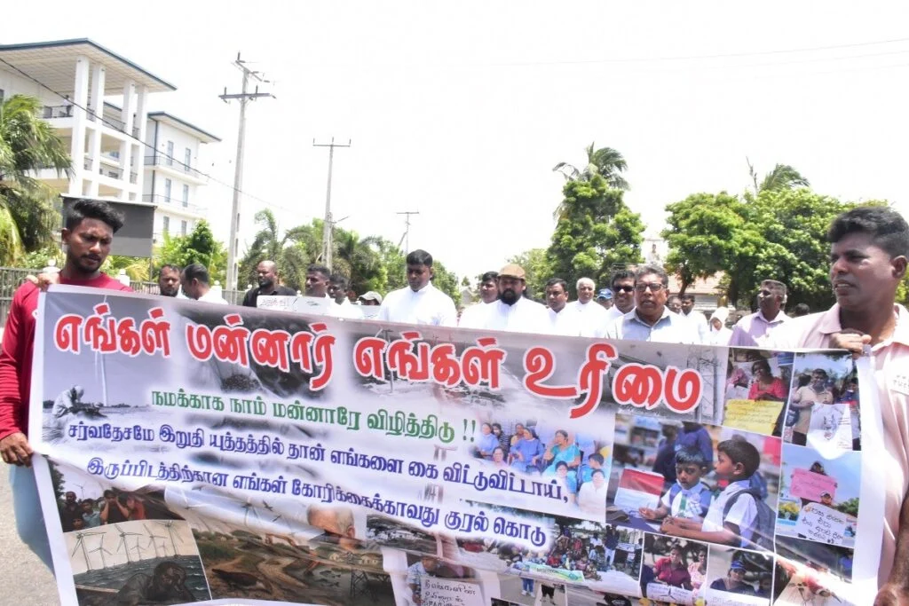 மன்னார் காற்றாலை குறித்து ஜனாதிபதி சாதகமான பதிலை வழங்க வேண்டும் – 11 நாட்களாக தொடரும் போராட்டம்..