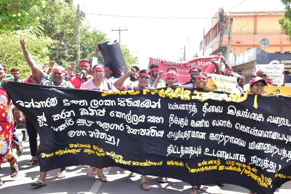 மன்னாரில் காற்றாலைக்கு எதிராக அணி திரண்ட பல ஆயிரக்கணக்கான மக்கள் !
