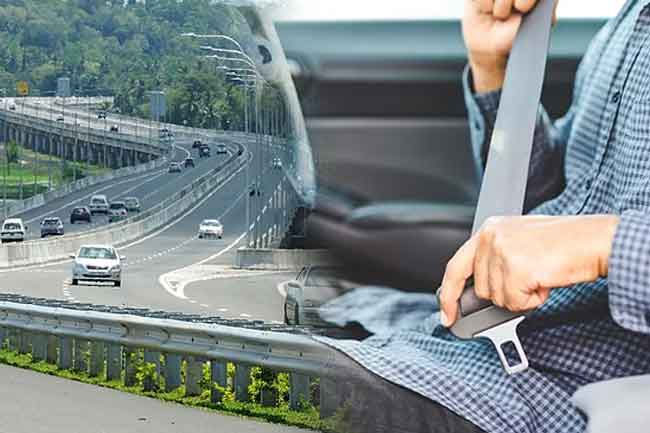 அதிவேக நெடுஞ்சாலைகளில் சீட் பெல்ட் கட்டாயம் !