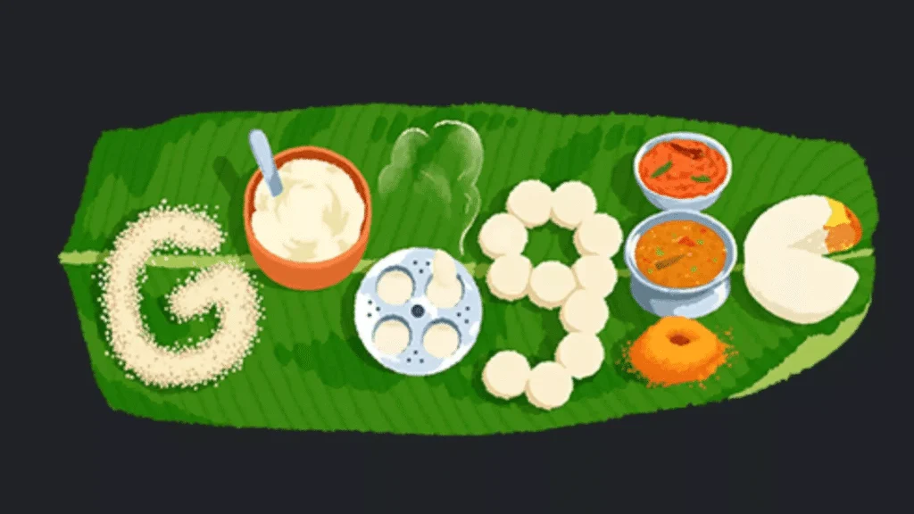 இட்லியை டூடுளாக வெளியிட்ட Google.