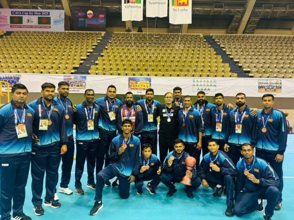 சர்வதேச கரப்பந்தாட்டப் போட்டியில் – இலங்கை அணிக்கு வெண்கலப் பதக்கம்.