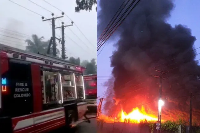 கடுவெல அட்டை பெட்டி தொழிற்சாலையொன்றில் தீ விபத்து