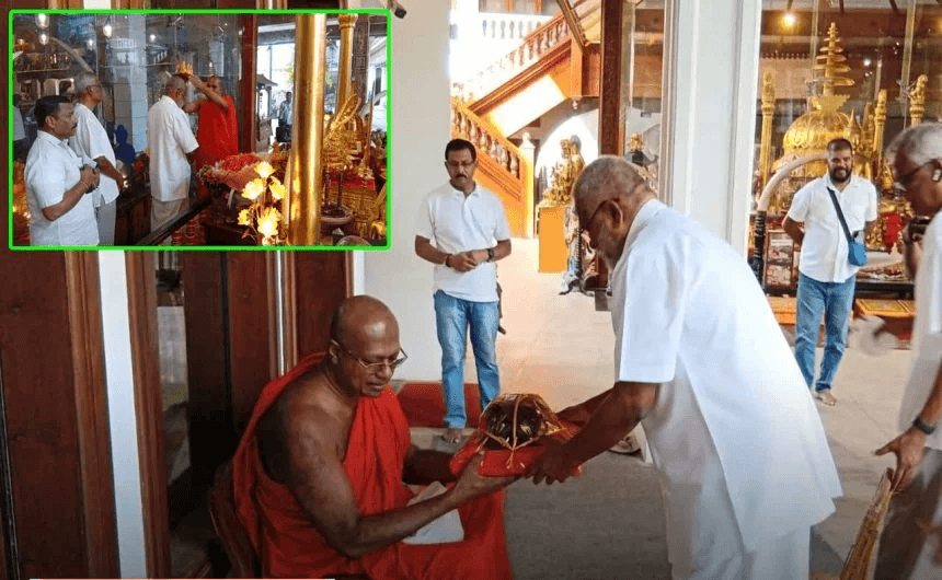 டக்ளஸ் தேவானந்தா கங்காராம விகாராதிபதி சந்திப்பு