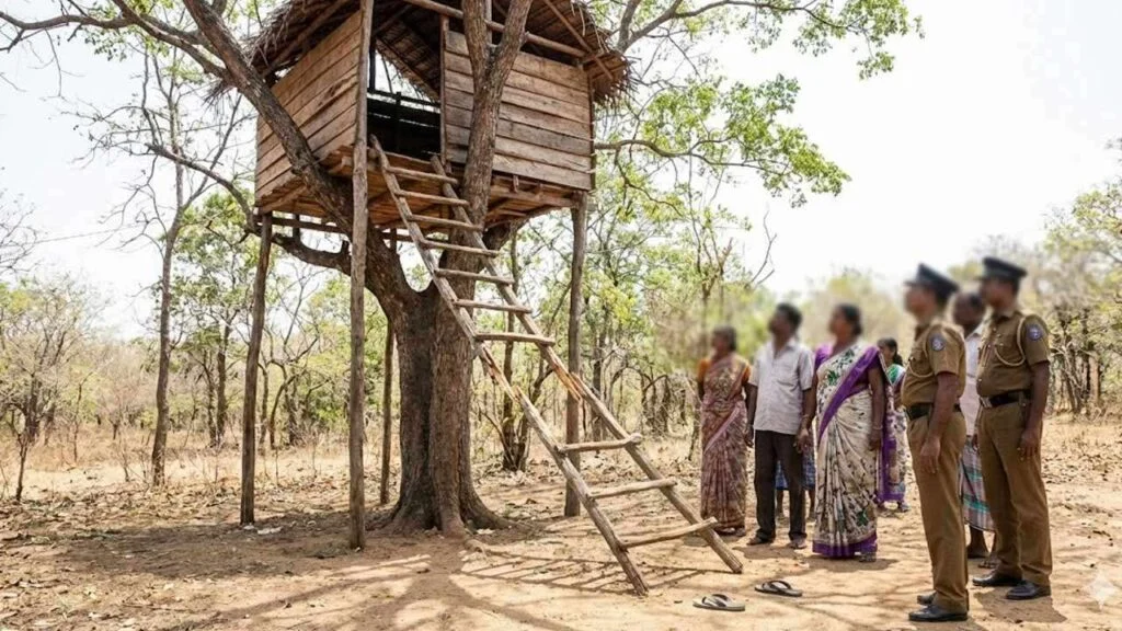 மரக்குடிலுக்கு ஏறியபோது ஏணி முறிந்து ஒருவர் பலி!