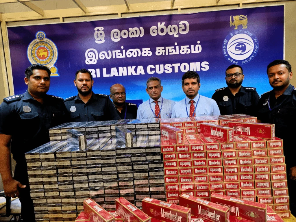 மில்லியன் ரூபாய் பெறுமதியான சிகரெட்டுகள் பறிமுதல் : இருவர் கைது