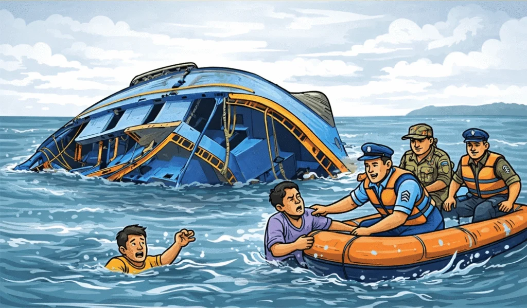 குருநகர் இறங்குத்துறையில் படகு ஒன்று நீரில் மூழ்கியது