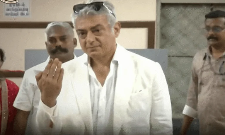 முதல் வாக்காளராக ஜனநாயக கடமையை நிறைவேற்றிய அஜித்