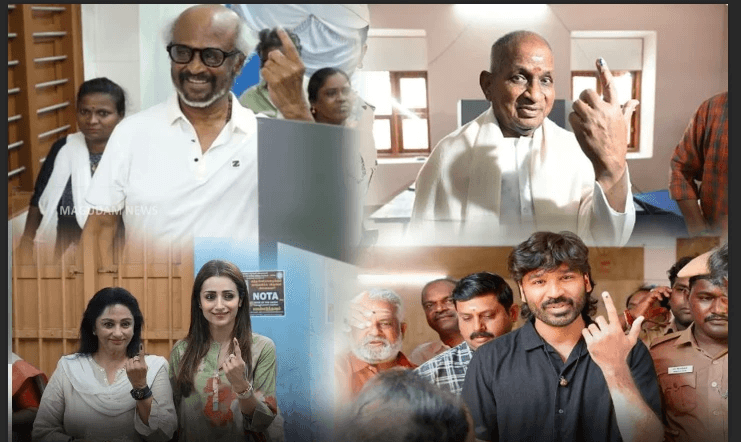 வரிசையில் காத்திருந்து வாக்களித்த திரையுலக ஜாம்பவான்கள்!