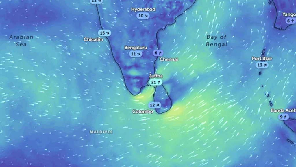 கடற்பரப்புகளில் பலத்த காற்று மற்றும் மழை எச்சரிக்கை