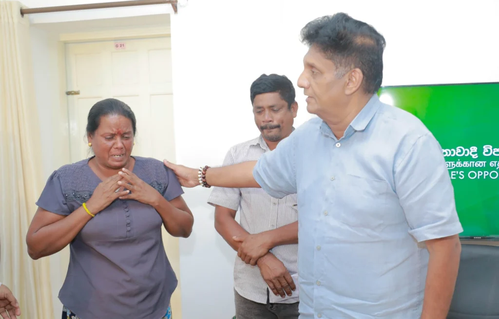 அனோஜன் குடும்பத்துக்கு சஜித் உறுதி – விடுதலைக்காக தொடரும் முயற்சி